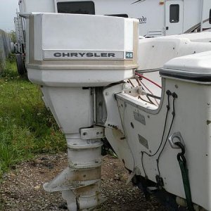 Chrysler 45 hp, I just had some repairs done to it and she is ready to break some waves!
