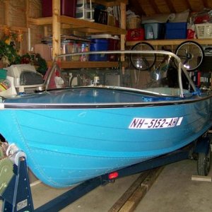 72 Falcon - All cleaned and numbers relaced - just add water.  Sitting on a redone 1970 Tee Nee trailer.