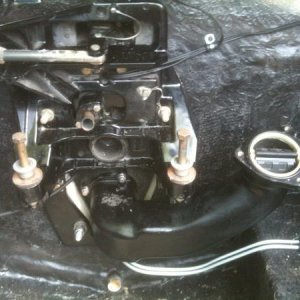 Transom bracket installed with all new stuff.