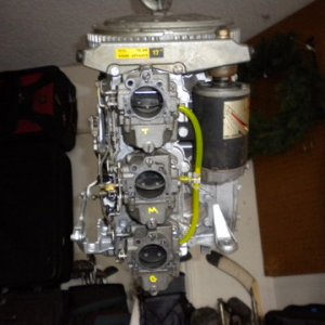 Freshly rebuilt carbs.