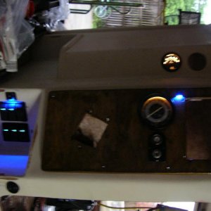 LED instrument panel lighting, lighted switches and internal gauge lighing illuminated for test.