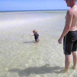 Jayden and Myself playing at anlecote Island.