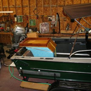 doghouse with fish/bait station