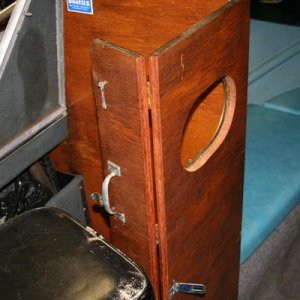 I hinged the door so it would pass seat easily.