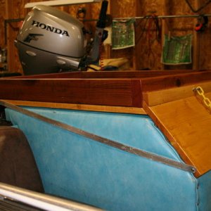 side view of station.  chain keeps it from leaving and the aluminum straps keep it from shifting.