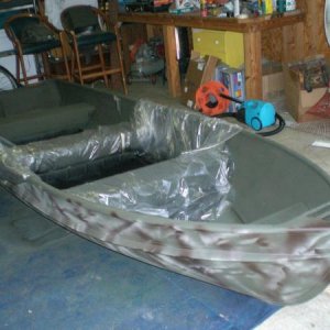inside was finished and starting on camo