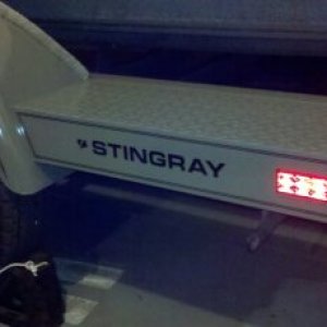 Newly painted trailer w/ pinstripes and decals