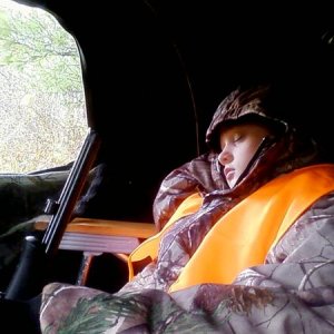 Trevor nodded off in the blind