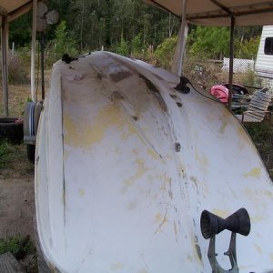 after sanding 
patching and filling