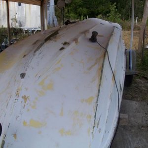 after sanding 
patching and filling