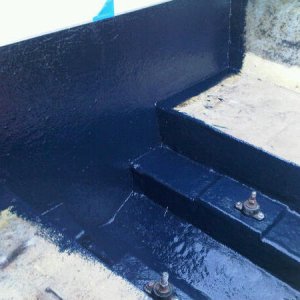 Replaced all wood in transom.