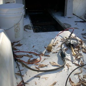 removing the contaminated gas