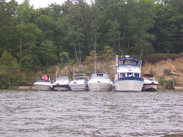 Anna's Choice and the Chickahominy River Labor Day raft-up.  We are the big one ...