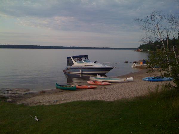 Beached her for the night. Storm coming.