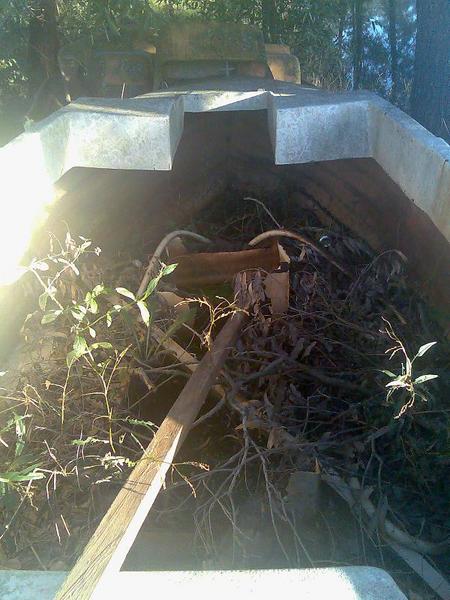Boat Fill of water and branches..
has been sitting on property for 10 years.