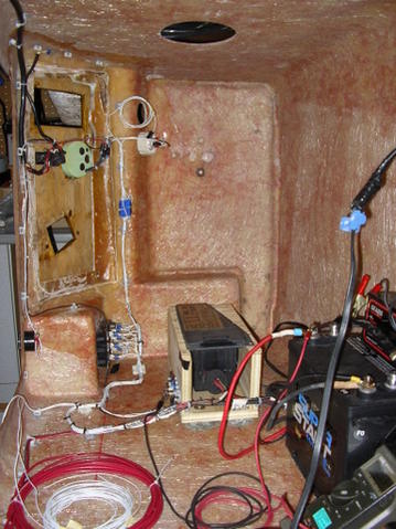 Console wiring: Started from scratch, used a sub fuse/relay panel from a Buick Sylark that contains my up/down relays for a CMC tilt/trim plate and fu