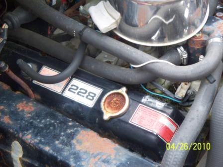 GM 305, engine didn't fair to well in the elements for 15 years.  I don't understand why some will allow their equipment to be destroyed.  Locked up, 