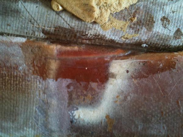 I actually cut through the hull when removing the floor here. 5" long. In my defense, I couldnt see that I was cutting through. The floor was still th