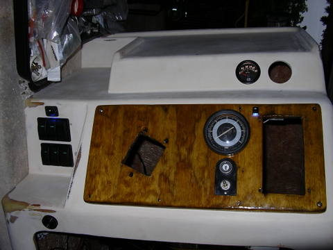 I decided to keep the wood for the instruments until after sea trials, then I will swap to aluminum. Oak stain and three coats of clear. I want to get