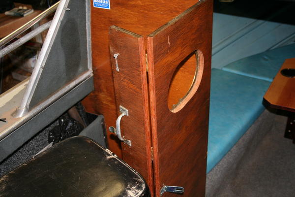 I hinged the door so it would pass seat easily.