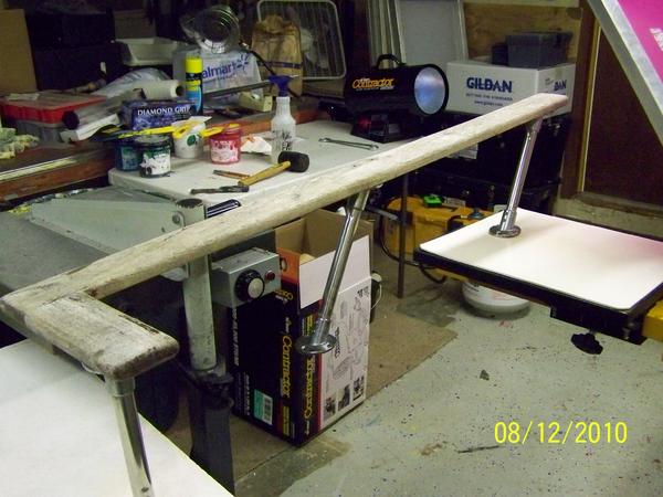 Railing about to be disasembled for restoration