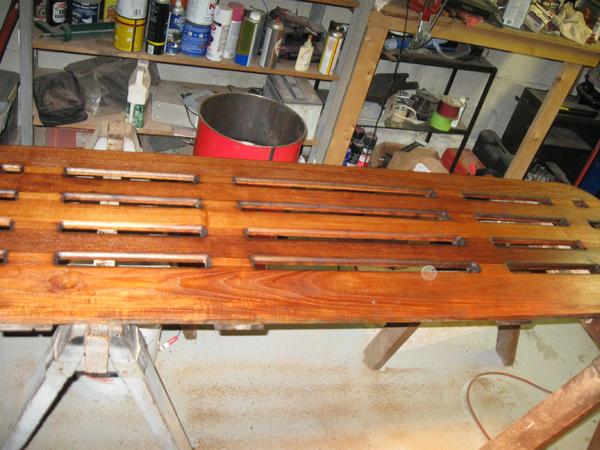 Refinished swim platform