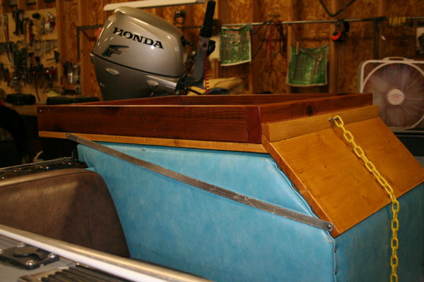 side view of station.  chain keeps it from leaving and the aluminum straps keep it from shifting.