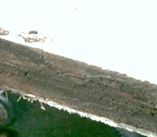 this piece is in gel coat on the back of the boat,  the wood is rotten.