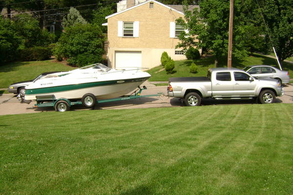 Tow Vehical: 2006 Toyota Tacoma 
Boat: 1997 Four Winns 205 Sundowner