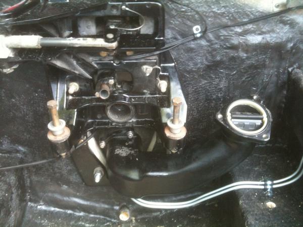 Transom bracket installed with all new stuff.