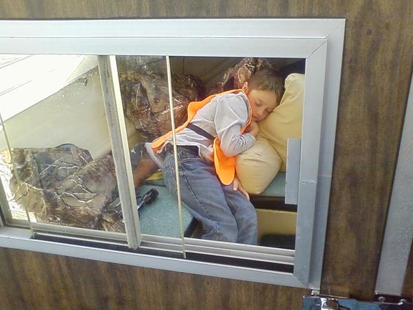 Trevor crashed in the cabin