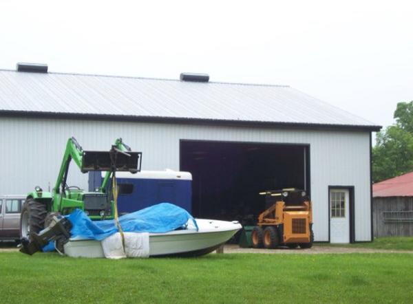 Working on the trailer